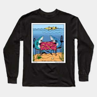 Undersea Restaurant Funny Sea Life Novelty Gift Long Sleeve T-Shirt